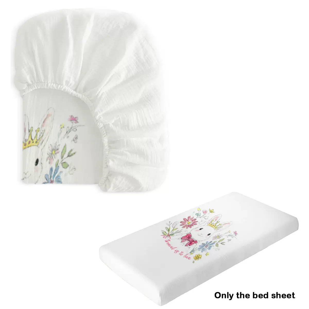 ins跨境亚马逊爆款可爱印花婴幼儿床笠床单a类纯棉宝宝标准床床单