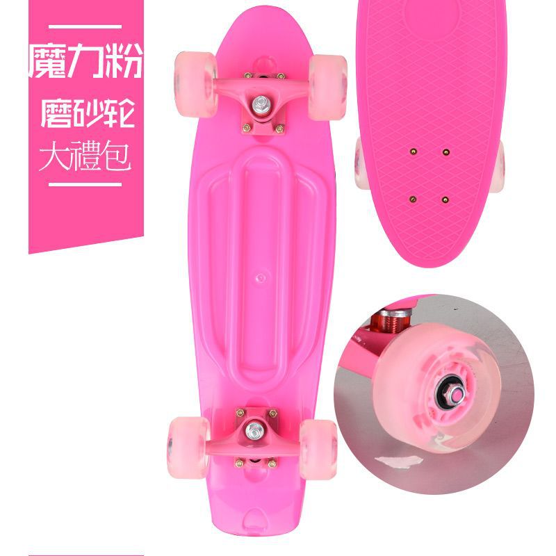 Pequeño tablero de pescado para niños adultos adolescentes 3 - 6 - 12 años principiantes de cuatro ruedas scooter profesional