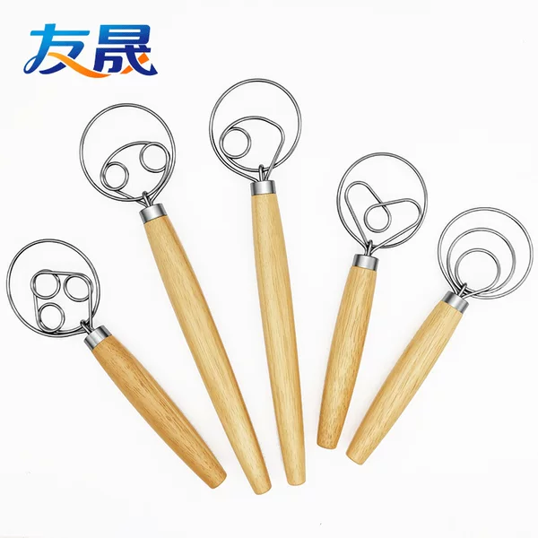 Egg Beater Manual Mixing Stick Stainless Steel 430 Mixer Single Coil Double Coil Dough Flour Kneading Tool