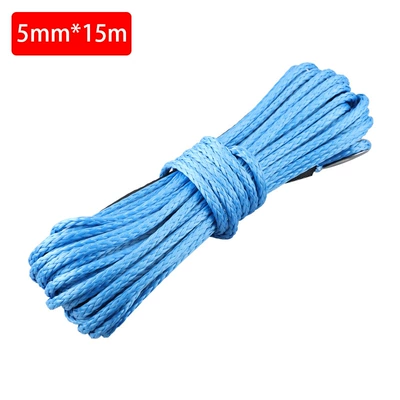 Trailer rope/net/strap nylon high strength fiber rope - 5mmx15m-blue