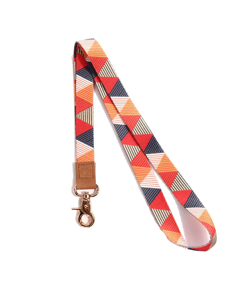 Suministro directo de fábrica transferencia térmica llavero cordón perezoso cuero poliéster correa de muñeca Halter teléfono móvil insignia cordón largo