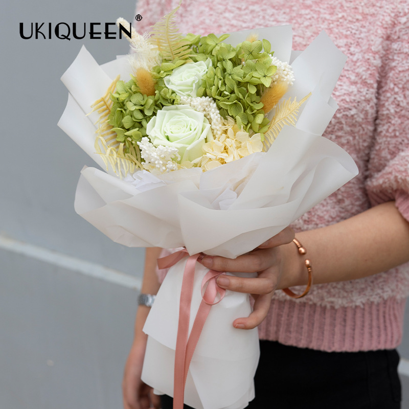 Naxi reina eterna flor seca ramo de flores serie decoración del hogar regalo cumpleaños regalo la mano Día San Valentín