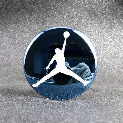 Wheel Hub Cover Decorative Sticker — Hub cover - creative-jordan-model-mirror-sapphire-blue-4-pieces