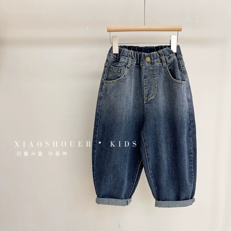 Jeans for boys for leisure, western style, gradient
