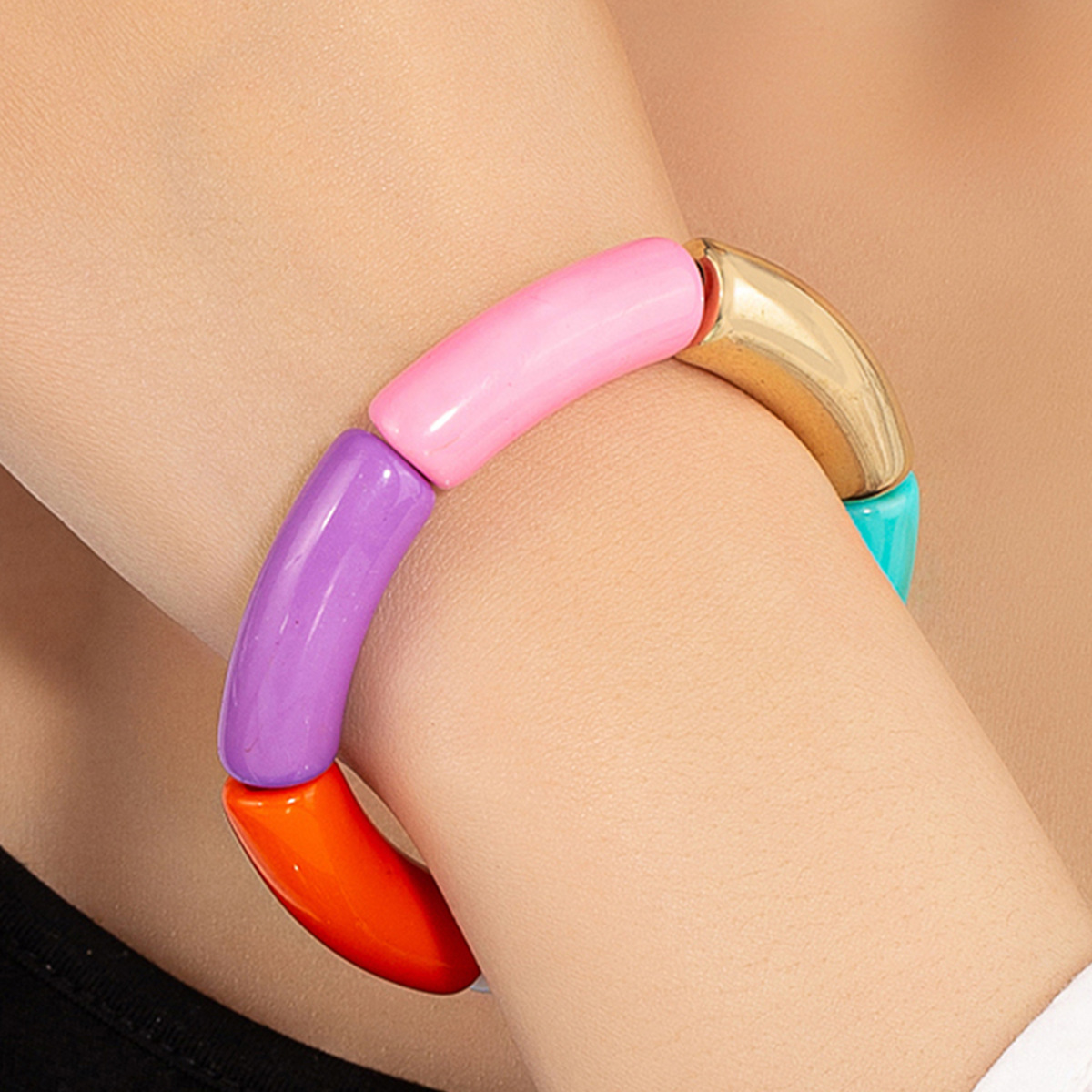 Bangle Classification Daily Occasion Retro Ethnic Style Geometric Colorful Ethnic Alloy Bangles Wholesale