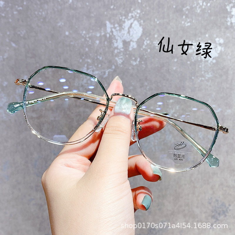 Joven anti-luz azul gafas de luz de moda alta definición para ver el periódico de ampliación de fuente gafas de flores marco oval de flores de edad media y vieja