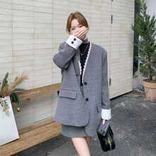 蕾丝小香风羽绒服套装女冬季2025新款西装短裙两件套毛呢套装裙