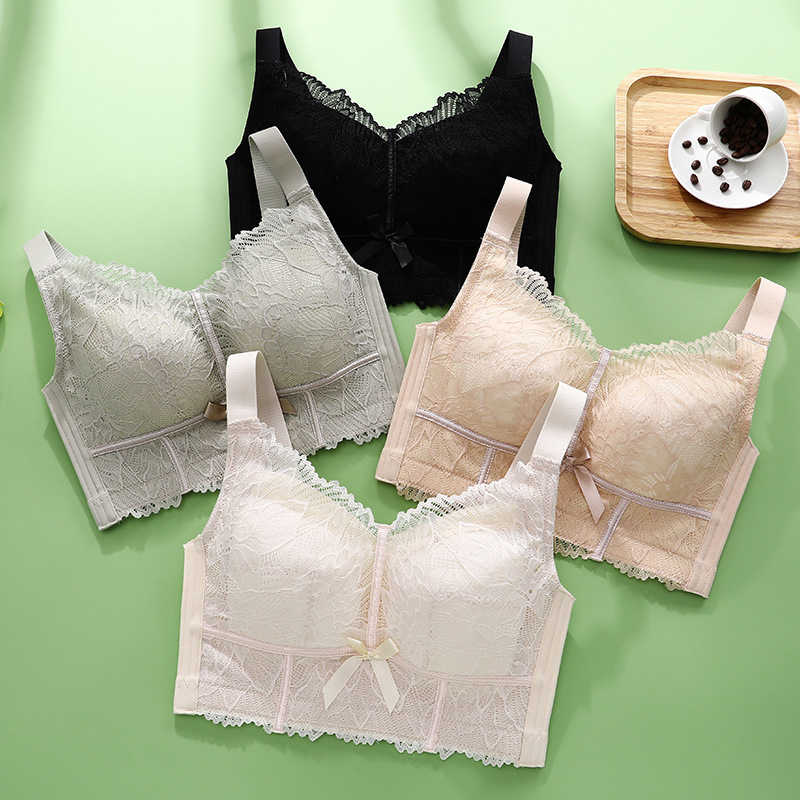 胖mm超薄款大胸顯小夏季內衣女全罩杯無鋼圈調整型收副乳大碼文胸