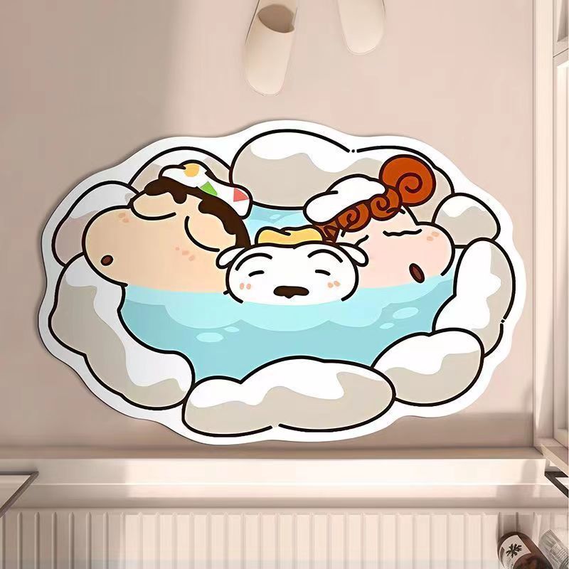 クレヨンしんちゃん珪藻泥フロアマット家庭用吸水速乾浴室フロアマットトイレドア滑り止めマットドロップシッピング|undefined
