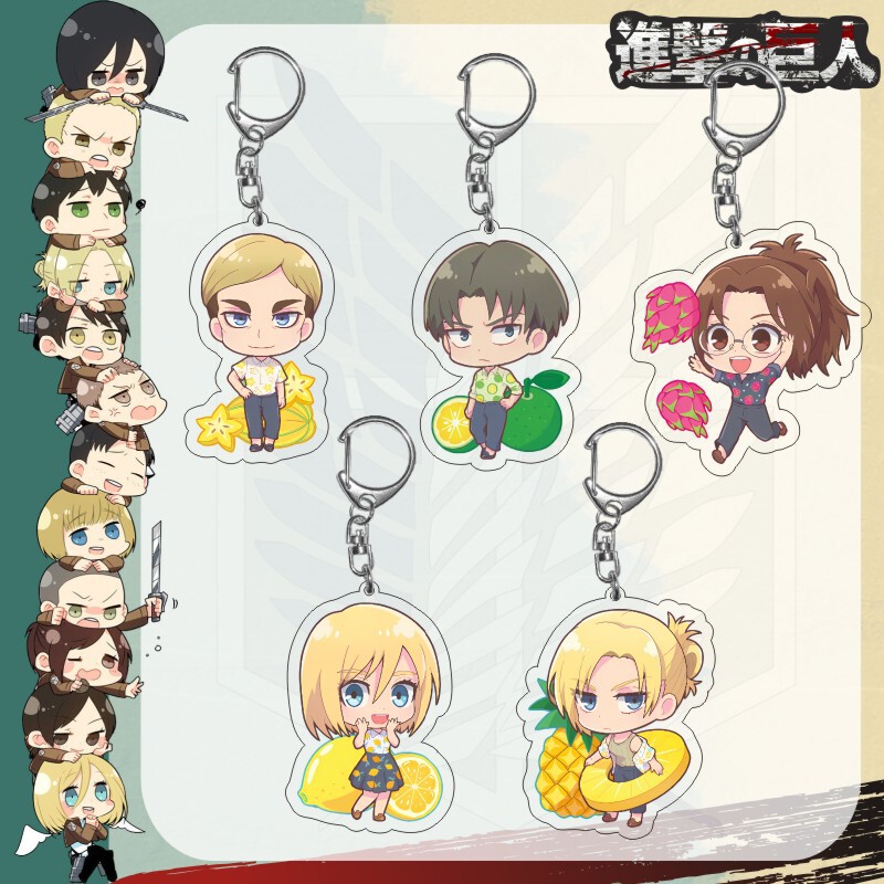 Attack giant peripheral Alan Sanqu cartoon star two-dimensional cartoon acrylic pendant pendant keychain