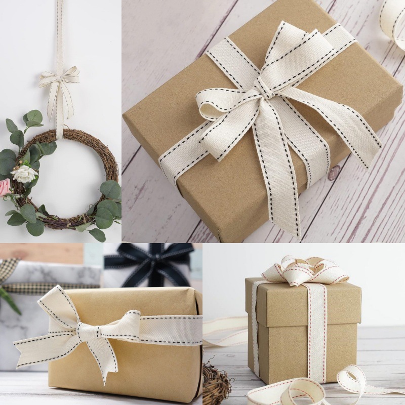 Nuevo temu jumper grueso cinta de algodón línea punteada cinta de embalaje de regalos accesorios para el cabello de prendas de vestir puntos cinta de algodón