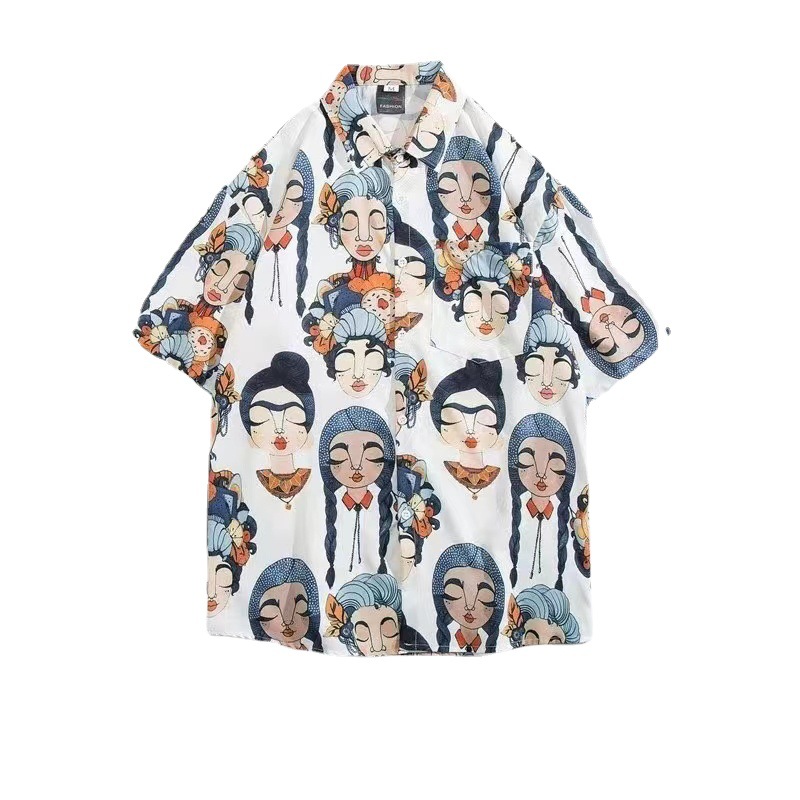 Retro trend beach shirt