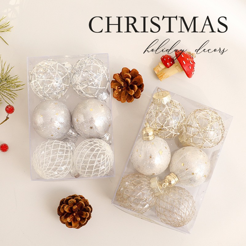 Juegos de bolas de Navidad de venta caliente transfronteriza, escenas de navidad, decoración de árboles de navidad, colgantes de bolas colgantes al por mayor al por mayor image 3