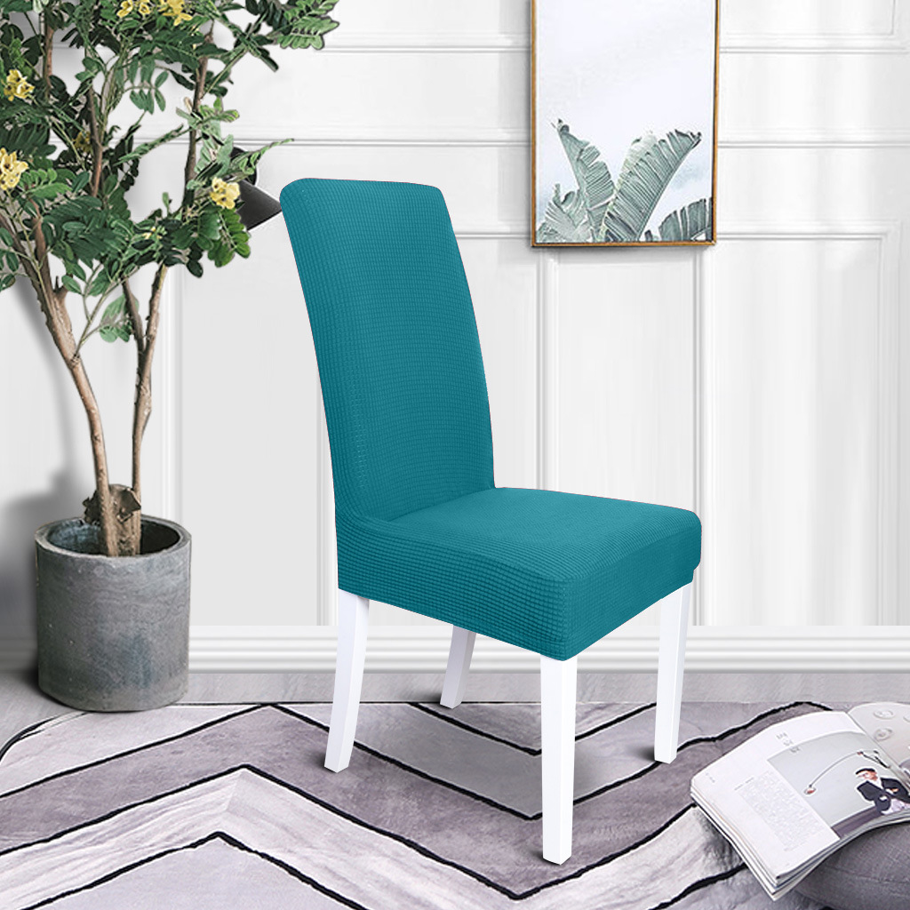 Transfronterizo al por mayor elástico agitado cubierta de silla de terciopelo general color sólido engrosado fábrica de cubierta de silla de restaurante hotel