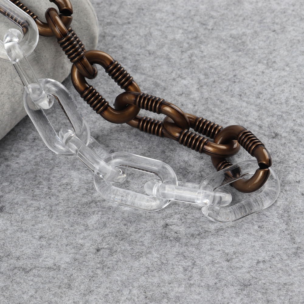 1 Piece Retro Color Block Arylic Patchwork Unisex Necklace