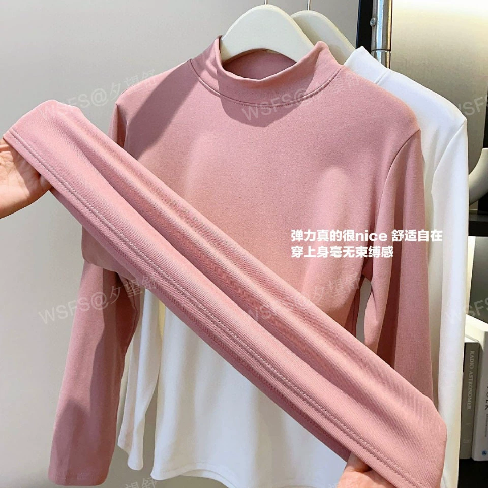 Лонг-sleeve Модал футболка, ткань Модал с начесом, облегающий крой, один размер (15 см? 55 cm bust 90 cm)