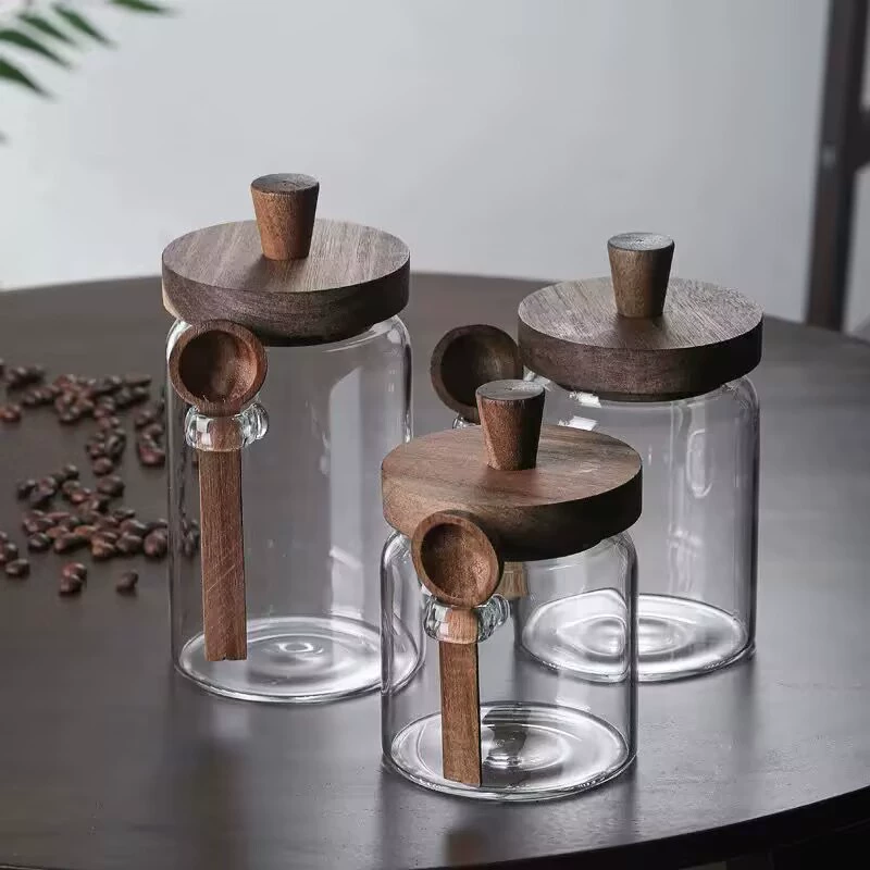 Стеклянная бутылка для кофе, коробка для хранения, для чая