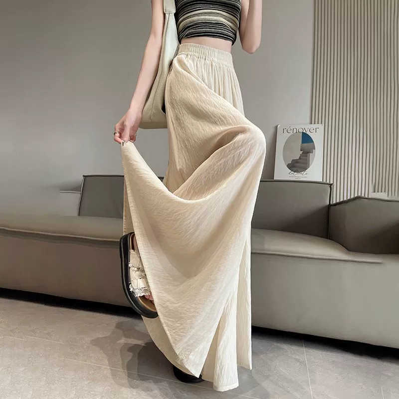 Хлопок и льняные широкие брюки юбки женские весенние ледяные шелки Юньнань носить Санья Сишуанбаньна Гуанчжоу Тринадцать строк дрожащие брюки юбки