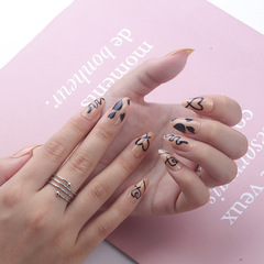Y3 cross-border sharp nail wear fake nail patches 24 pieces European and American wearable nail patches removable ins style nail