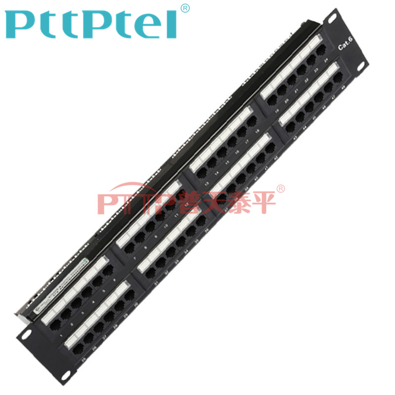 PTTP普天泰平 六类48口非屏蔽配线架 CAT6 UTP 48位网络配线架