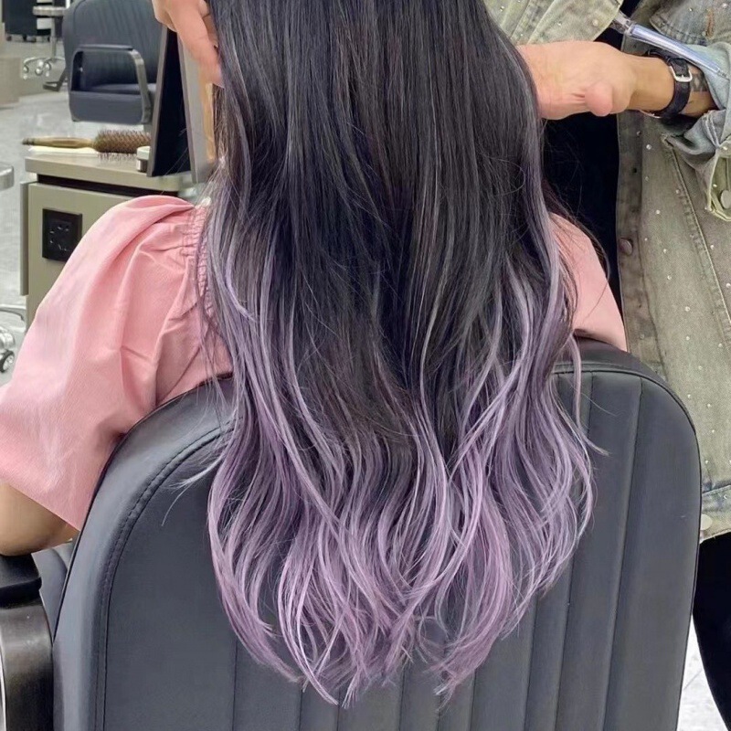 パリ絵画染めミクロンフェザーヘアエクステンション新しいフェザーヘアエクステンション人毛束インターネットセレブホットスタイルグラデーショングレー|undefined