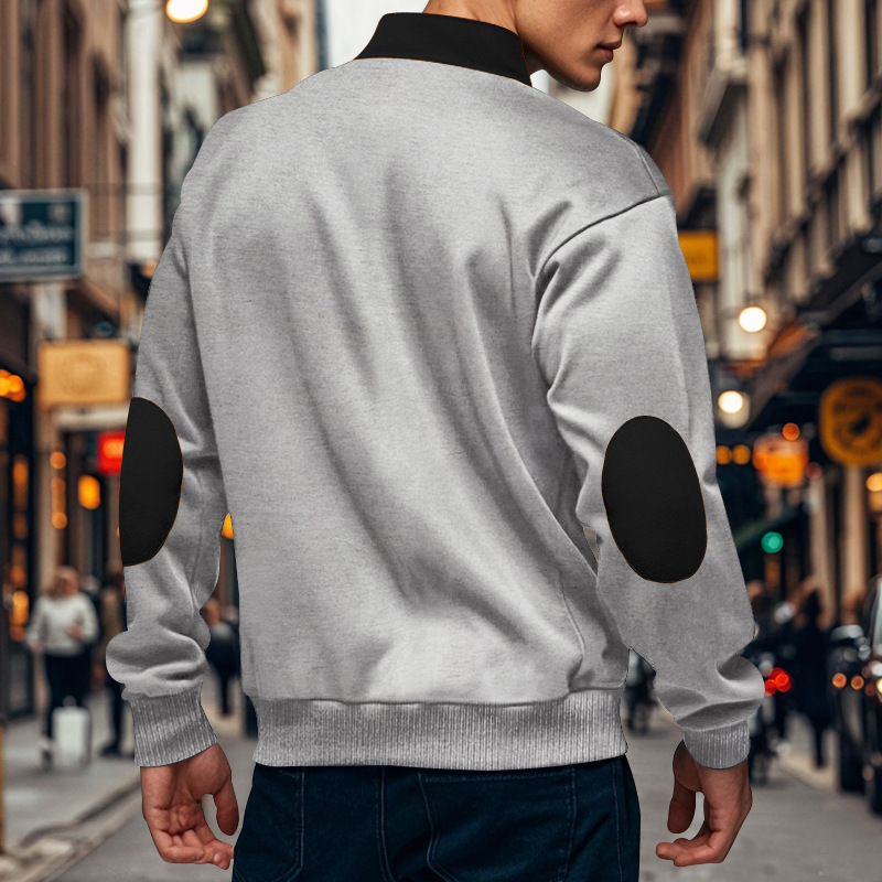 Men's Half Zip Sweatshirt With Stand Collar For Autumn And Winter_voghion.com