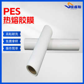 PES热胶膜服装布料用聚酯热熔热溶双面胶耐水洗无弹厂家销售