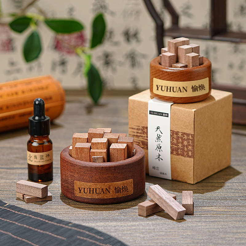 小柴堆扩香木无火香薰精油家用室内持久扩香器卧室无火熏香氛摆件|undefined