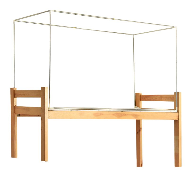 Soporte de cortina de cama de dormitorio de estudiantes Soporte de mosquitera Soporte de cama engrosada de acero inoxidable Litera superior y soporte de cortina opacas