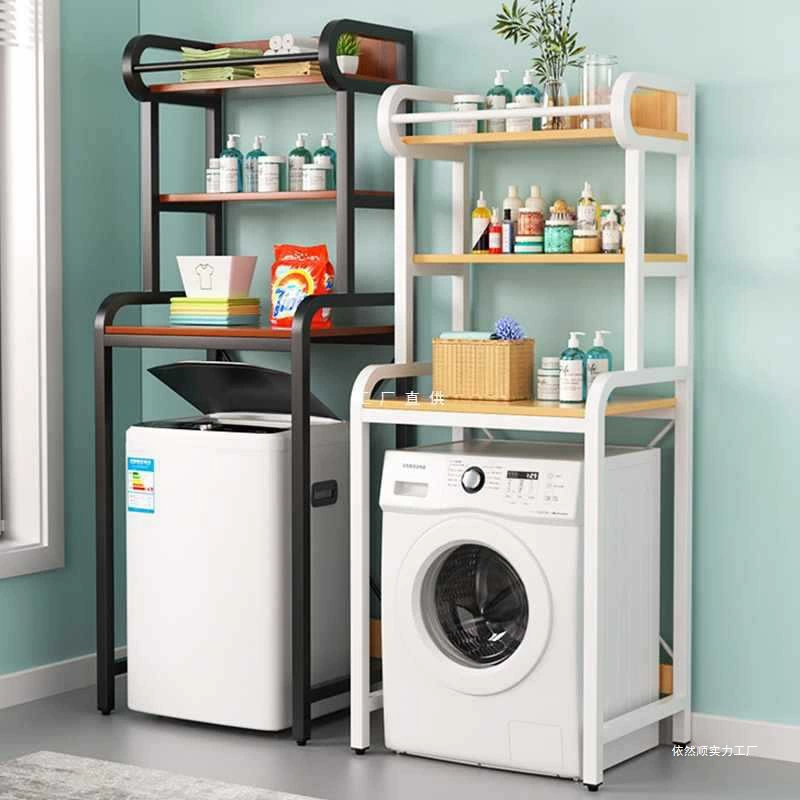 Балкон стеллаж для стиральной машины Туалет стеллаж для хранения туалета Ролик-ролик для хранения стеллажа для стиральной машины над посадкой