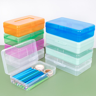 Watercolor pencil case student exam pencil pp box 58mm crayon brush plastic box marker pen packaging box