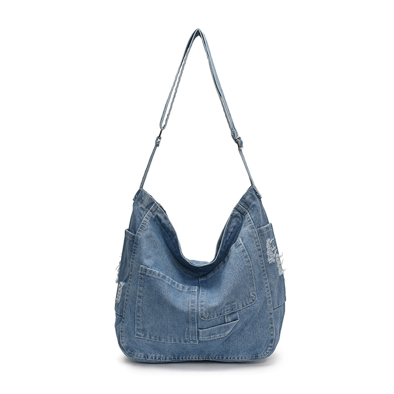 Nuevo bolso de hombro retro de gran capacidad para mujer bolso de mensajero de moda bolso de mezclilla de moda para estudiantes