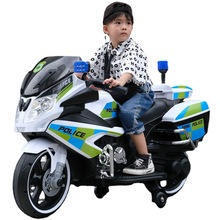 兒童電動摩托車三輪車巡邏車男女孩超大號充電玩具車可坐大人警車