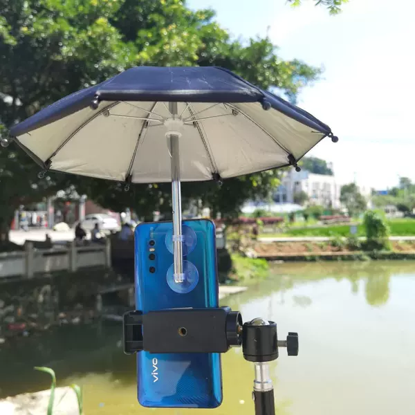 Transparent Suction Cup Mobile Phone Umbrella, Outdoor Mobile Phone Sunshade Umbrella, Car Sunshade Mini Umbrella, Sun Protection 27cm