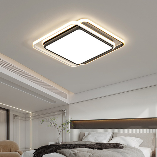 卧室灯中山灯具现代简约led吸顶灯超亮创意主卧房间灯方形智能灯
