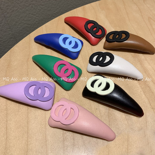 Xiaohongshu influencer same style Instagram candy-colored sponge hair clips for women summer hairpins geometric triangle colorful bread clips
