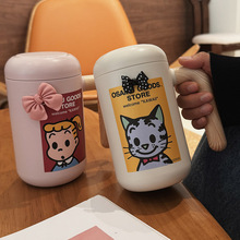 泡茶杯茶水分离陶瓷内胆保温杯女生办公室冬季316不锈钢保温水杯