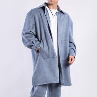 Loose Casual Jacket Men's New Korean Style Coat Long Warm and Comfortable High Quality Top Autumn and Winter Fashionable