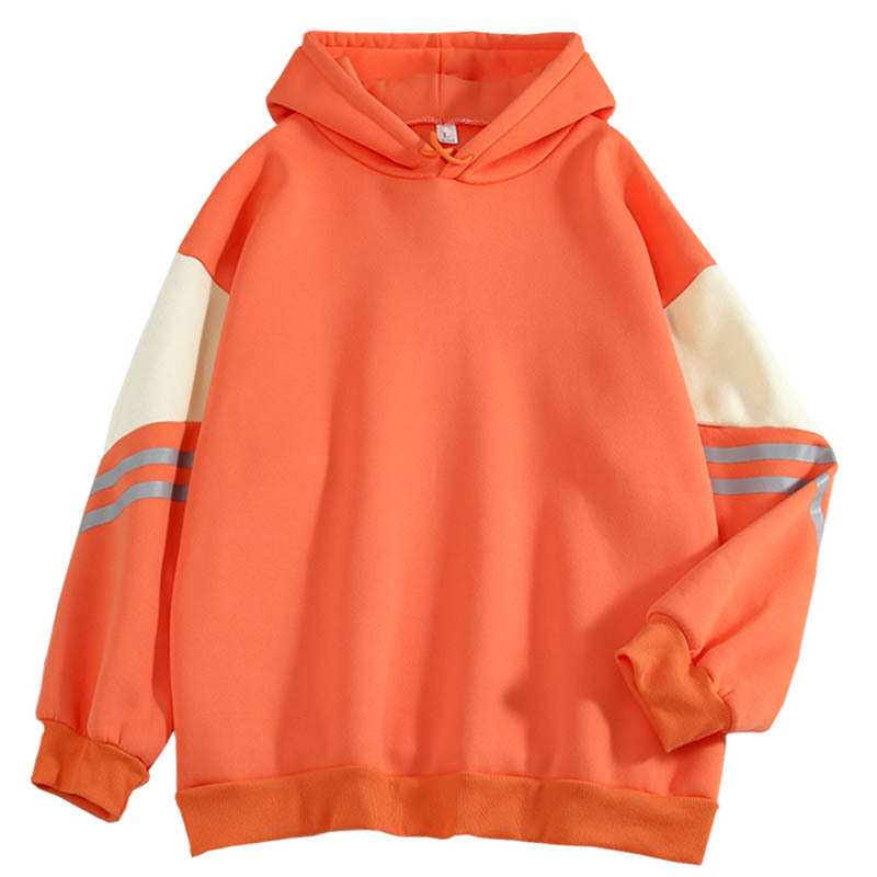 Cross-border sweater autumn and winter new solid color long sleeve Korean pullover student casual loose color hoodie wholesale