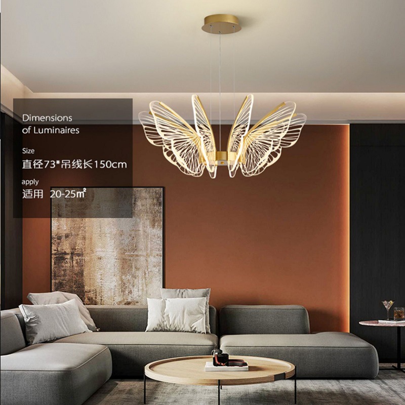 Lámparas de sala de estar nórdicas personales simples lámpara de restaurante de hojas de loto dormitorio principal creativo red de arte de sangarra lámpara LED