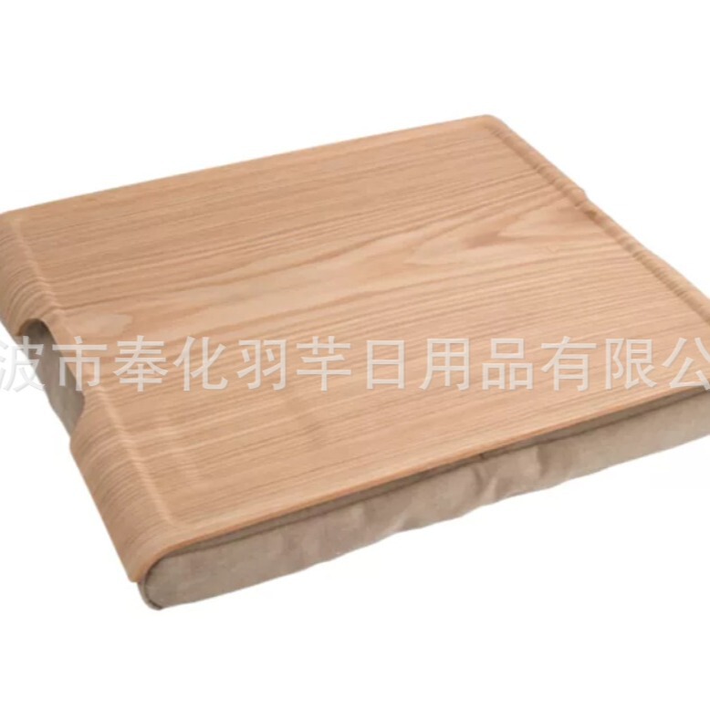 Non-Slip Lap Tray Wood Breakfast Serving Tray with Soft Cushion Laptop Desk Multifunctional Lap Desk for Office