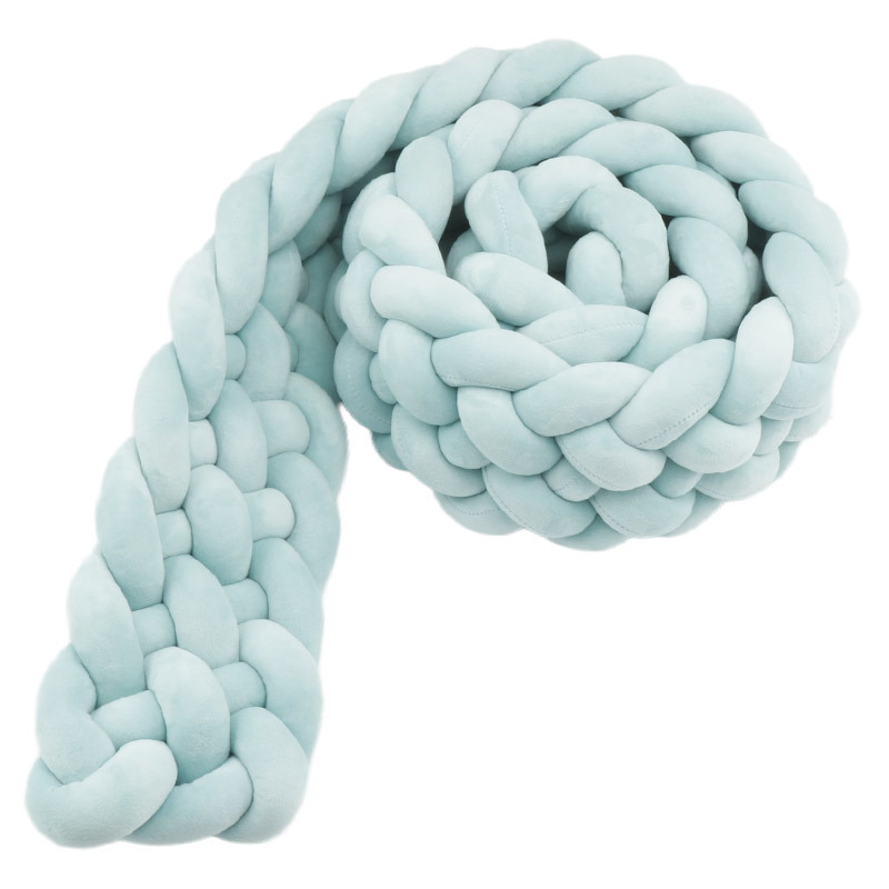 Cama de bebé tela cama cerca bolsa suave seis hebras trenzadas alta trenzada antichoque barrera de bebé grado madre