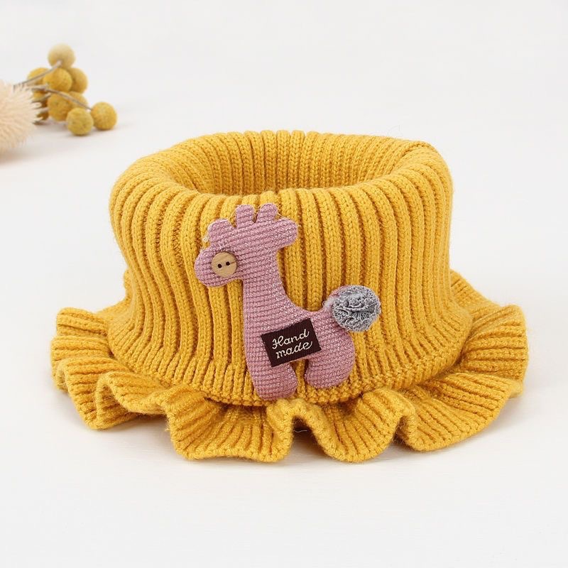 Bufandas de cuello para niños otoño y invierno caliente suave a prueba de viento tejido protector de cuello para niños y niñas, cuello de lana de ciervo frío