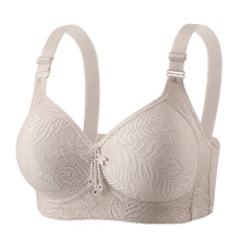 跨境新款大码无磁无钢圈聚拢美背性感简约侧收副乳妈妈文胸内衣女