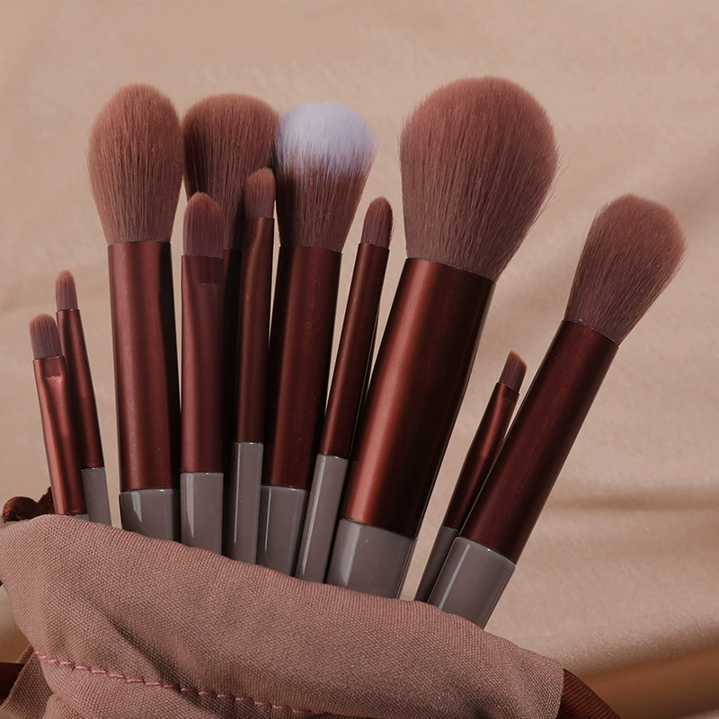 Набор кисточек для concealer мягкий — полный набор кистей для макияжа, несколько цветов, 9–13 шт с косметичкой