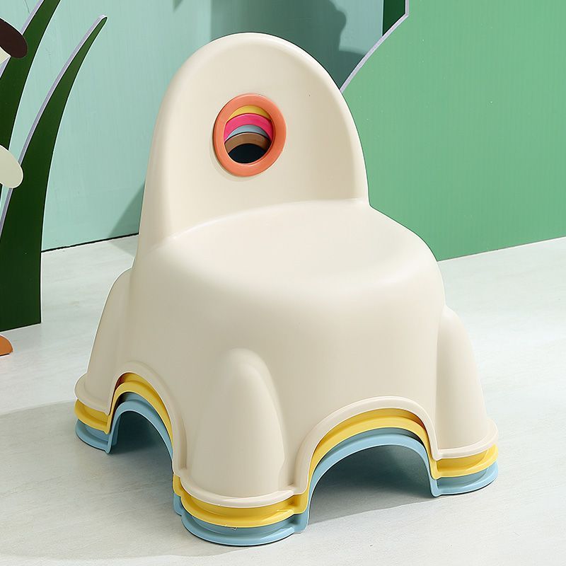 Thickened Children's Rocket Launcher Backrest Home Children's Dining Chair Baby Chair Small Bench Kindergarten Non-Slip Plastic Stool