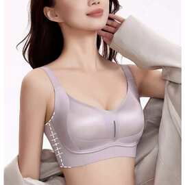 果冻216#裸感固定杯排扣美背内衣M-3XL自然亲肤透气尾货文胸批发