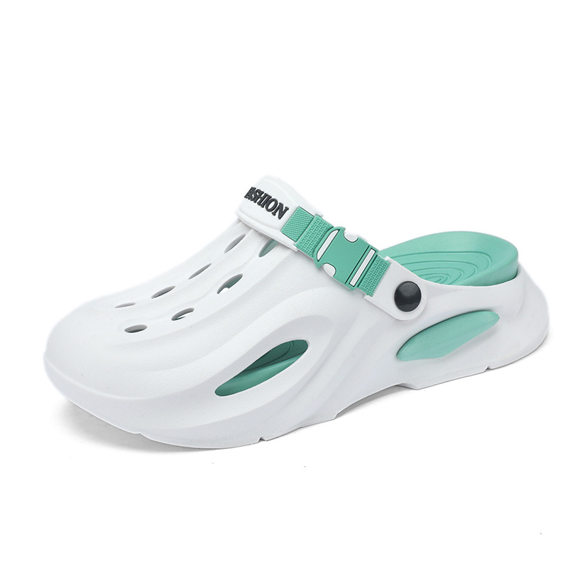 2025 verano nuevo estilo eva deportes al aire libre hombres y mujeres ocio suela gruesa hueco Baotou aumento par zapatos con agujeros