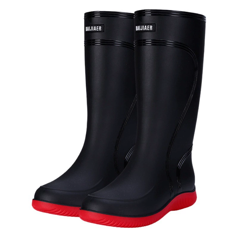 Высококачественные непромокаемые сапоги, Мужская складываемая непромокаемая обувь, Нескользящие непромокаемые сапоги высокой длины, Рабочая обувь в комплекте, резиновая обувь, обувь для рыбалки