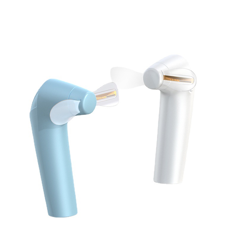 FUENTE fabricantes producen Mini flash ventilador de mano de carga USB pantalla luminosa pequeño ventilador puede establecer LOGO